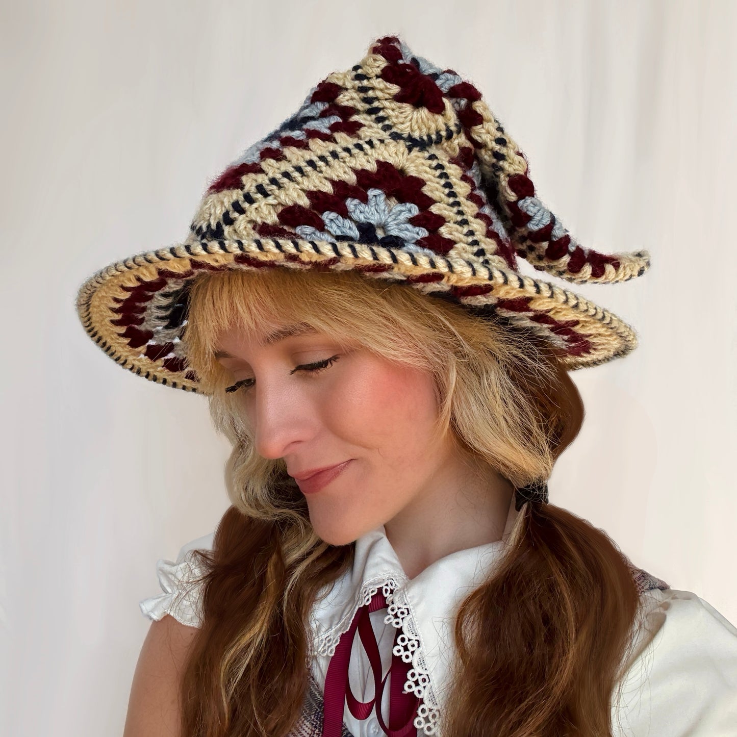 COMMISSION - Crochet "Granny Square" Witch Hat