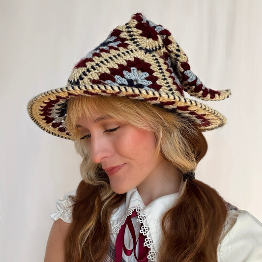 COMMISSION - Crochet "Granny Square" Witch Hat