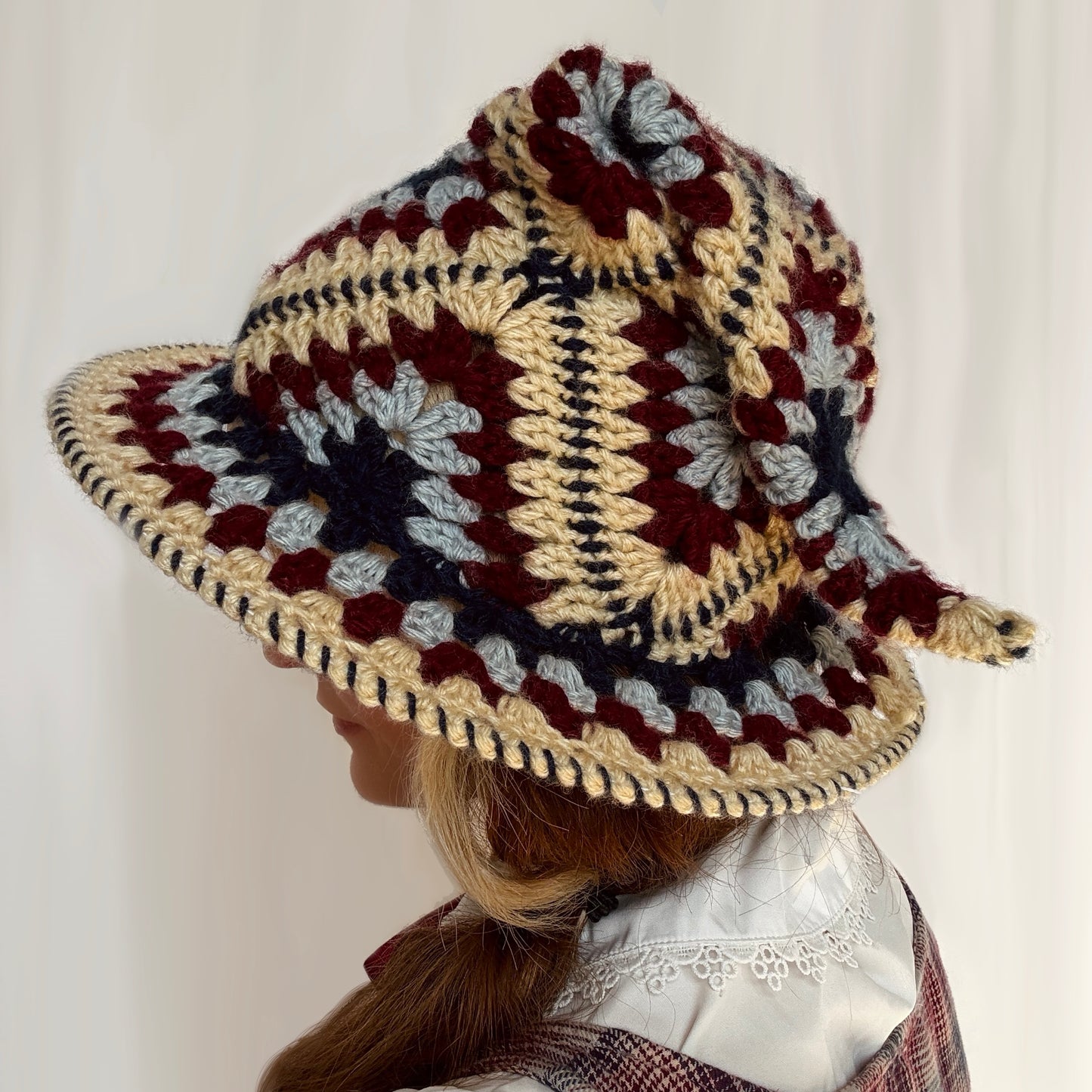 COMMISSION - Crochet "Granny Square" Witch Hat