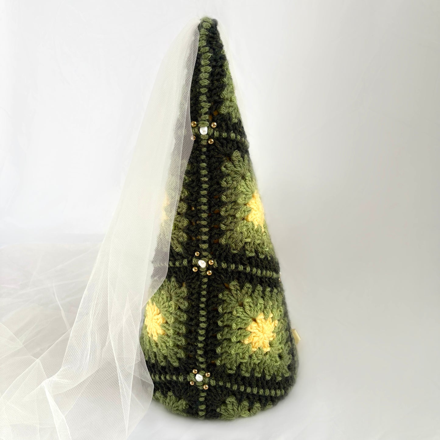 COMMISSION - Crochet "Granny Square" Hennin Hat