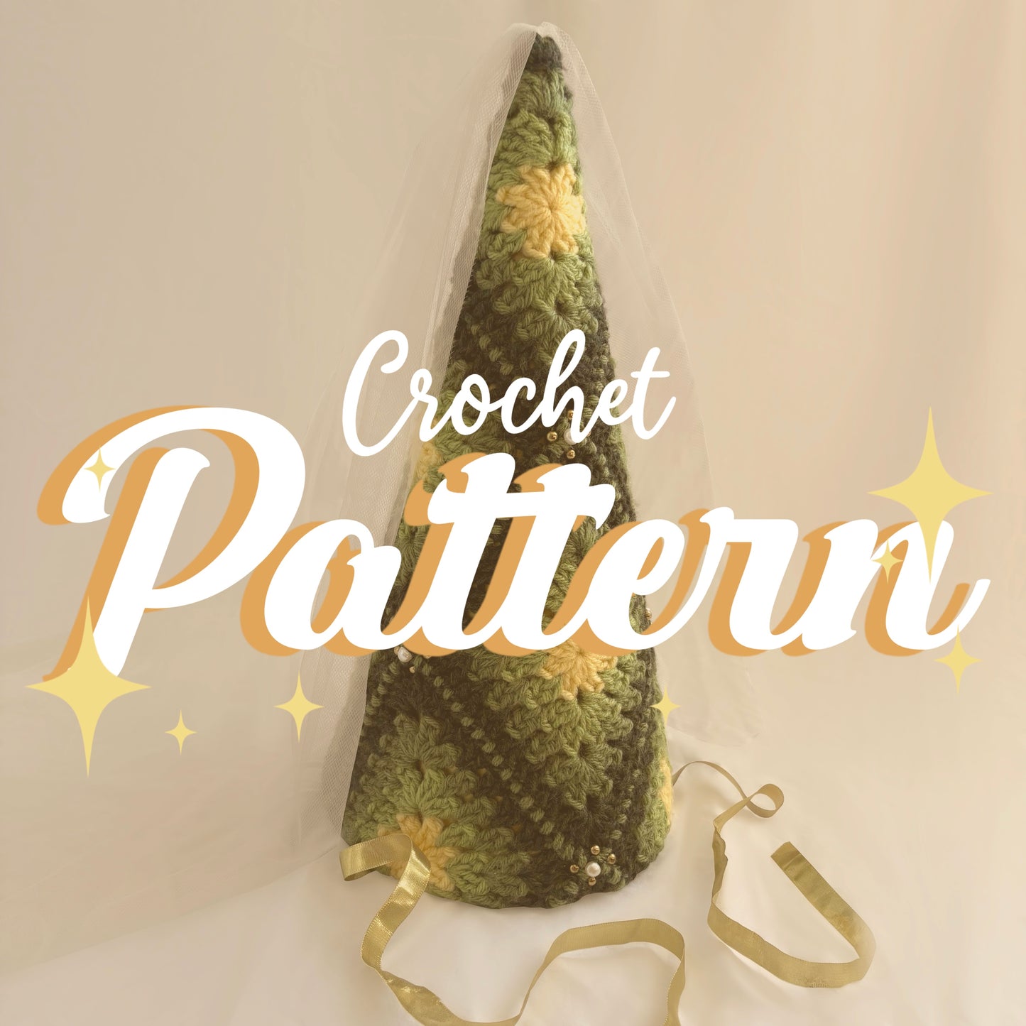 CROCHET PATTERN - "Granny Square" Hennin Hat