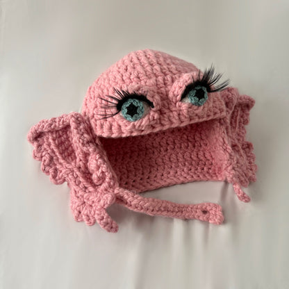 Pink Creature Crochet Balaclava