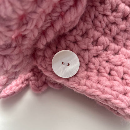 Pink Creature Crochet Balaclava